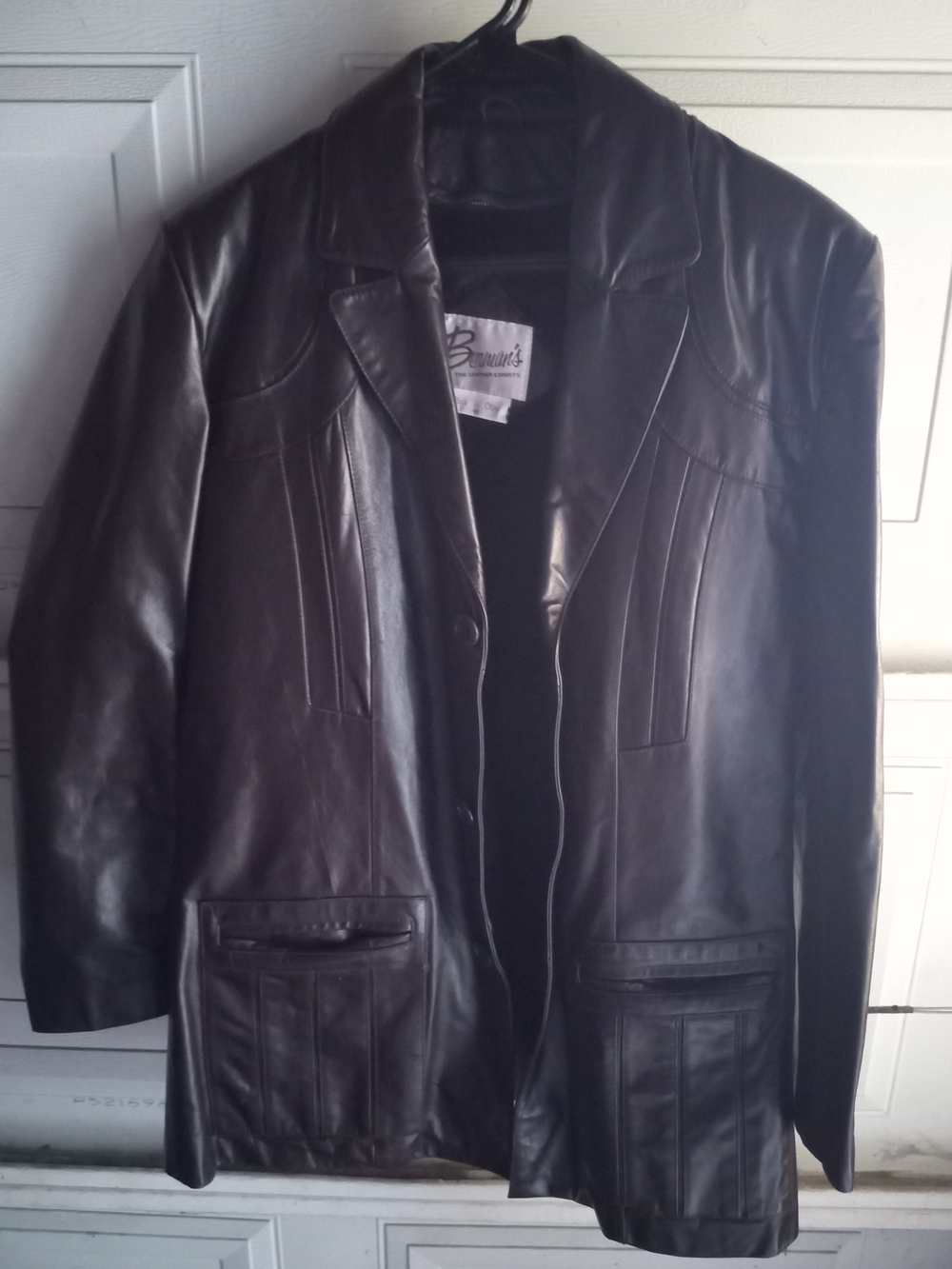 Men's Dark Brown Leather Jacket by Brunini's - Lightweight Shirt Jacket